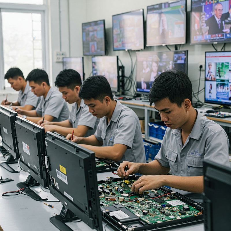 Sửa tivi sọc ngang màn hình